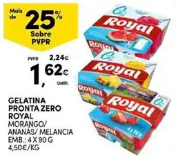 Continente gelatina pronta zero royal promoção