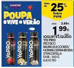 Continente Danone iogurte líquido yo pro promoção