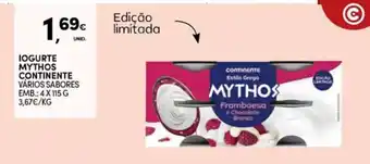 Continente Iogurte mythos continente promoção