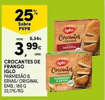 Continente Crocantes de frango iglo parmesão & ervas/ original promoção