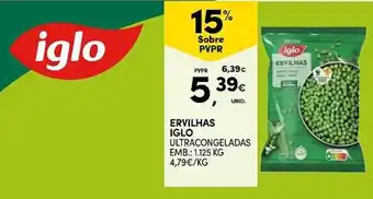 Continente ervilhas iglo promoção