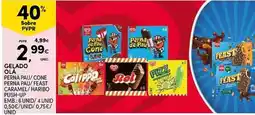Continente Gelado Olá Perna Pau/ Cone Perna Pau/ Feast Caramel/ Haribo Push-Up promoção