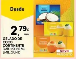 Continente gelado de coco continente promoção