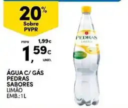 Continente Água c/ gás pedras sabores limão promoção