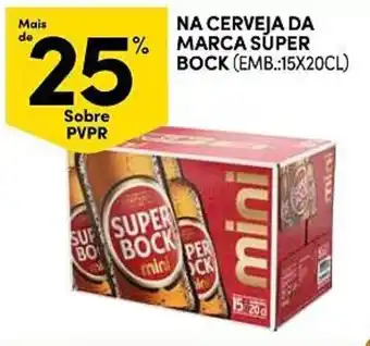 Continente Cerveja da marca super bock mini promoção