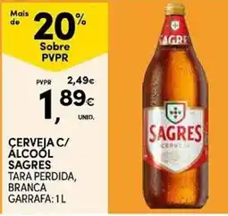 Continente Cerveja c/ álcool sagres branca promoção