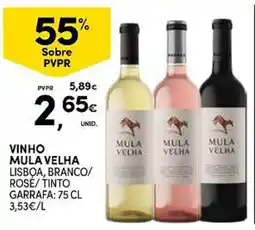 Continente vinho mula velha promoção