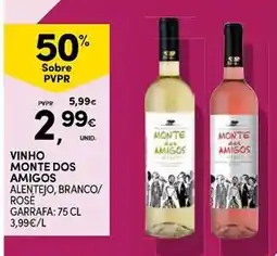 Continente vinho monte dos amigos alentejo, branco/rose promoção