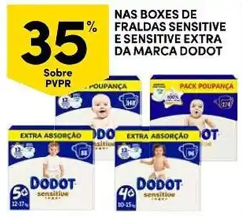 Continente Fraldas sensitive da marca dodot promoção