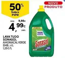 Continente lava tudo sonasol amoniacal verde promoção