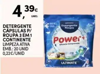 Continente Detergente roupa power ultimate promoção