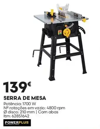Bricomarché serra de mesa powerplus promoção