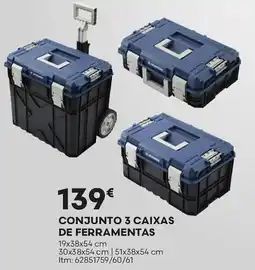 Bricomarché Conjunto 3 caixas de ferramentas promoção