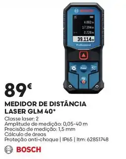 Bricomarché Medidor de distância laser glm 40 bosch promoção