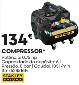 Bricomarché compressor stanley fatmax promoção