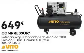 Bricomarché compressor vito pro power promoção