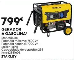 Bricomarché gerador a gasolina stanley promoção
