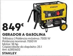Bricomarché Gerador a gasolina stanley promoção