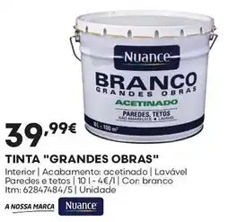 Bricomarché Tinta grandes obras nuance promoção