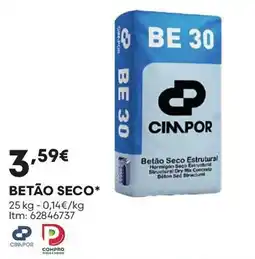 Bricomarché Betão seco cimpor promoção