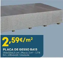 Bricomarché Placa de gesso ba13 promoção
