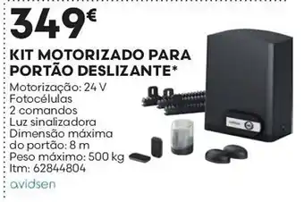 Bricomarché kit motorizado para portão deslizante avidsen promoção