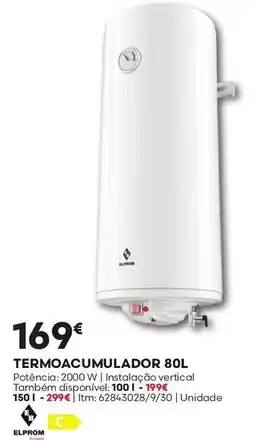 Bricomarché Termoacumulador 80l elprom promoção