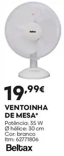 Bricomarché Ventoinha de mesa beltax promoção
