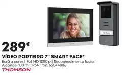 Bricomarché vídeo porteiro 7" smart face thomson promoção