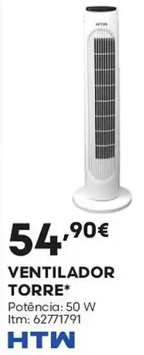 Bricomarché ventilador torre htw promoção