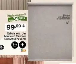 Leroy Merlin Estore em rolo blackout cascals 120x250cm sand promoção