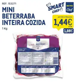 Makro Mini beterraba inteira cozida smart chef promoção