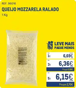 Makro Queijo mozzarella ralado promoção
