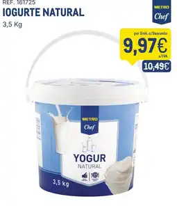 Makro Yogur natural metro chef promoção