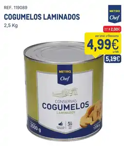Makro Metro chef cogumelos laminados promoção
