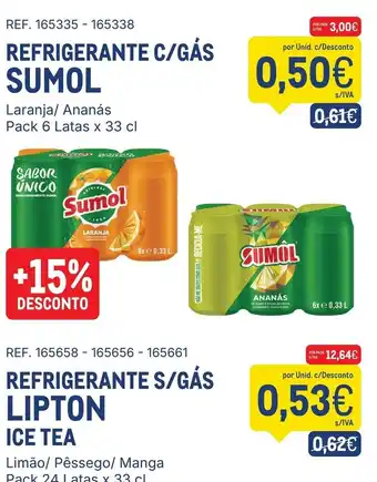 Makro refrigerante c/gás sumol promoção