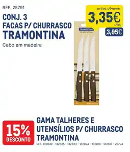 Makro Conj. 3 facas p/churrasco tramontina promoção