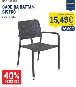 Makro cadeira rattan bistrô promoção