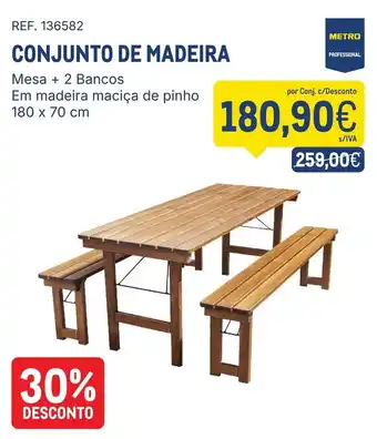 Makro Conjunto de madeira promoção