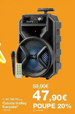Staples Coluna trolley karaoke crown japan promoção