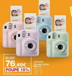 Staples Fujifilm câmera instax mini 12 promoção