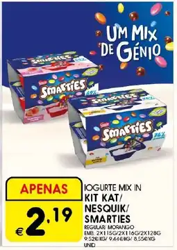 Meu Super Iogurte mix in kit kat/nesquik/smarties promoção