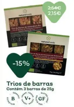Celeiro Trios de barras naturefoods promoção