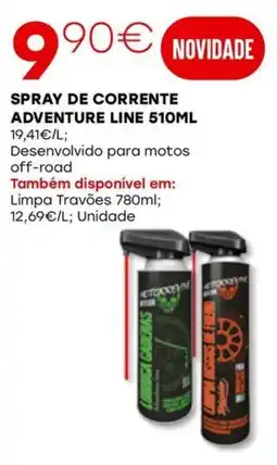 Roady spray de corrente adventure line promoção