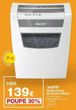 Staples leitz destruidora iq home office promoção
