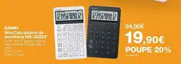 Staples Casio mini calculadora de secretária ms-200dq promoção