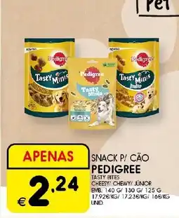 Meu Super Snack p/ cão pedigree tasty bites cheesy chewy junior promoção