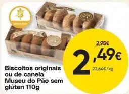 Froiz Biscoitos originais ou de canela Museu do Pão sem glúten promoção