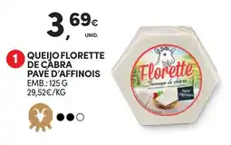 Continente Queijo florette de cabra Pave d'affinois promoção