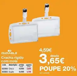 Staples Cracha rígido com mola durable promoção